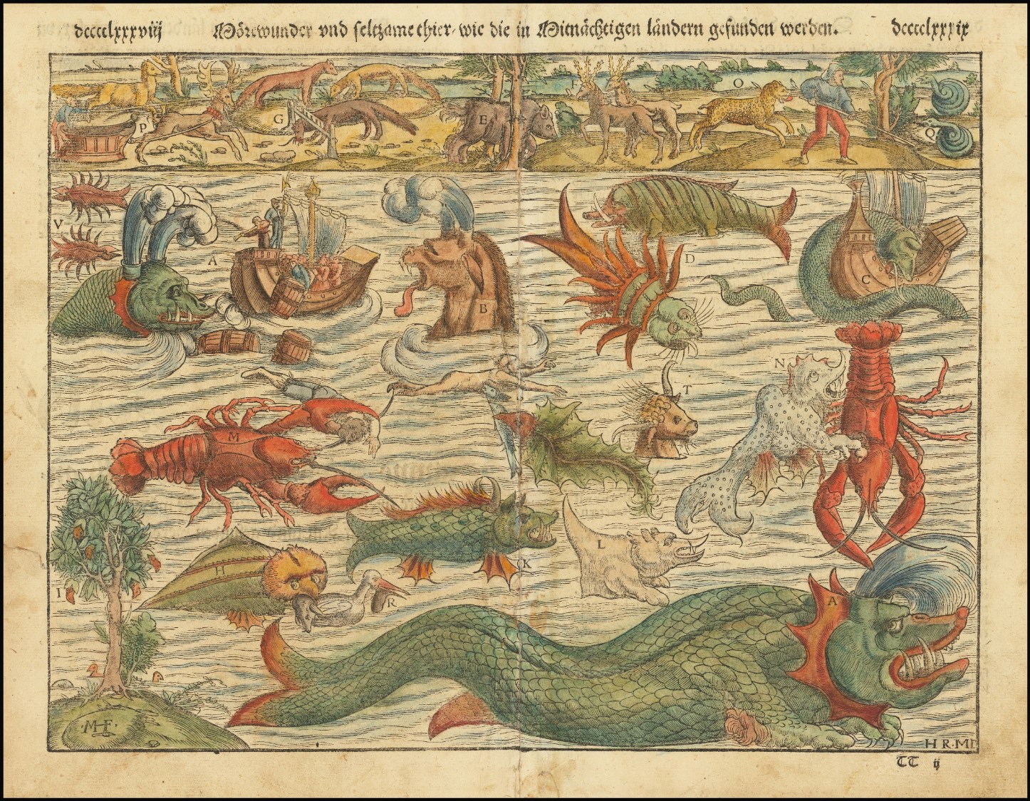 Solve 1570 edition of Sebastian Münster's Chart of Sea Monsters jigsaw ...