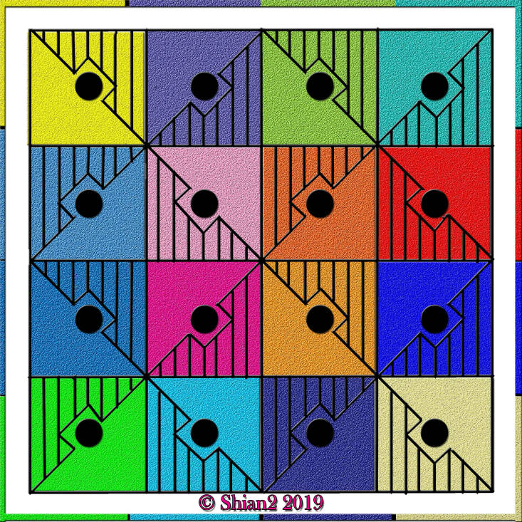 Puzzle 16 piezas Haf and Haf Tangle Pattern Jigidi