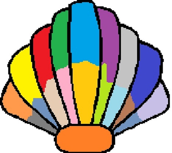Ranbow Shell Solve CA 0290b - Rainbow shell (larger version) jigsaw puzzle online ...