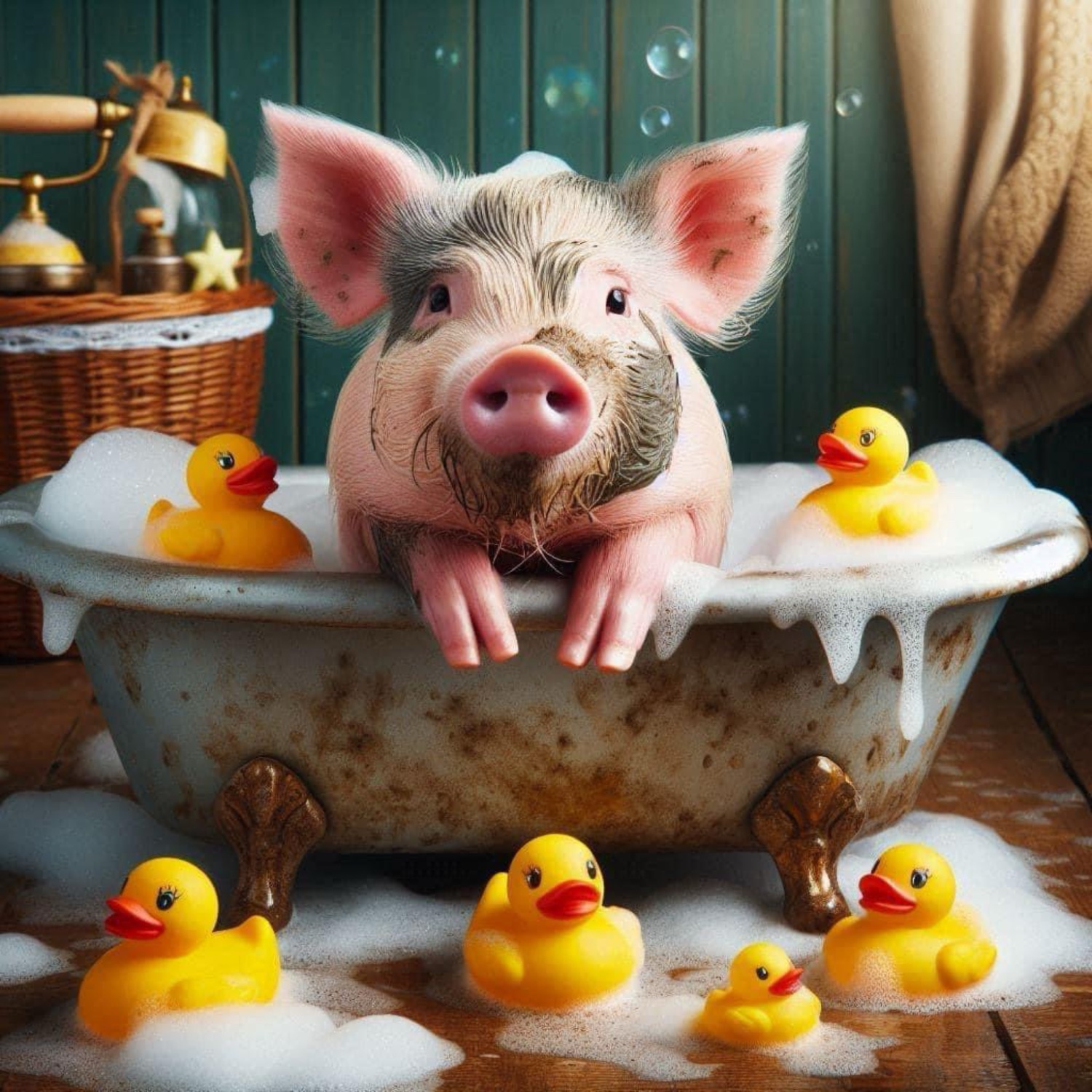Solve Bath Time jigsaw puzzle online with 324 pieces