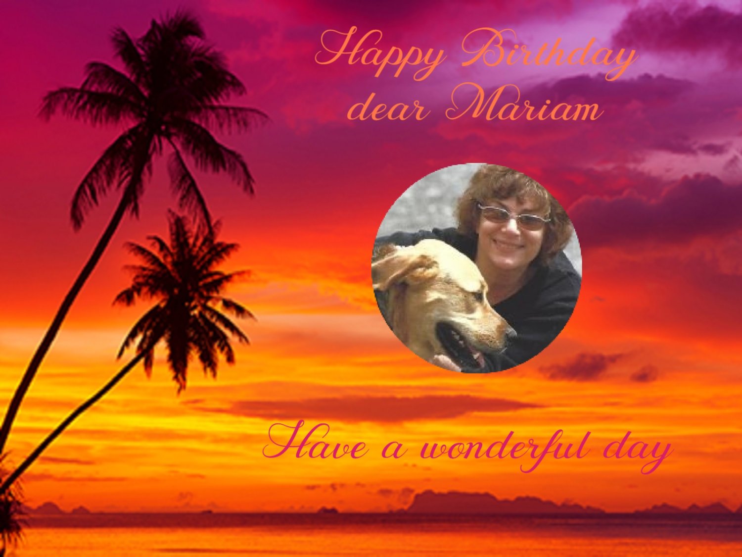 Solve Happy Birthday dear Mariam (Mischa95) jigsaw puzzle online with