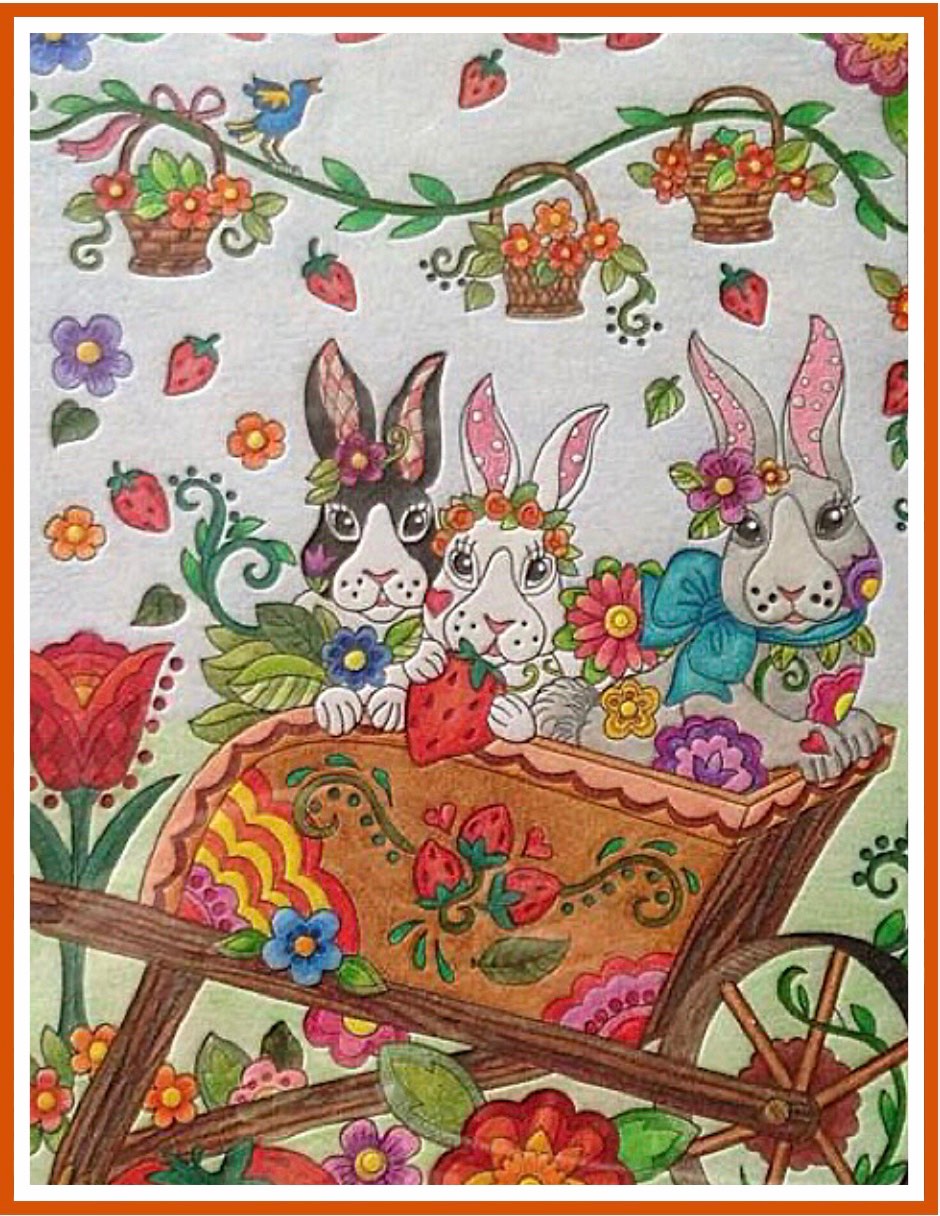Solve Rabbits in Wheelbarrow jigsaw puzzle online with 192 pieces