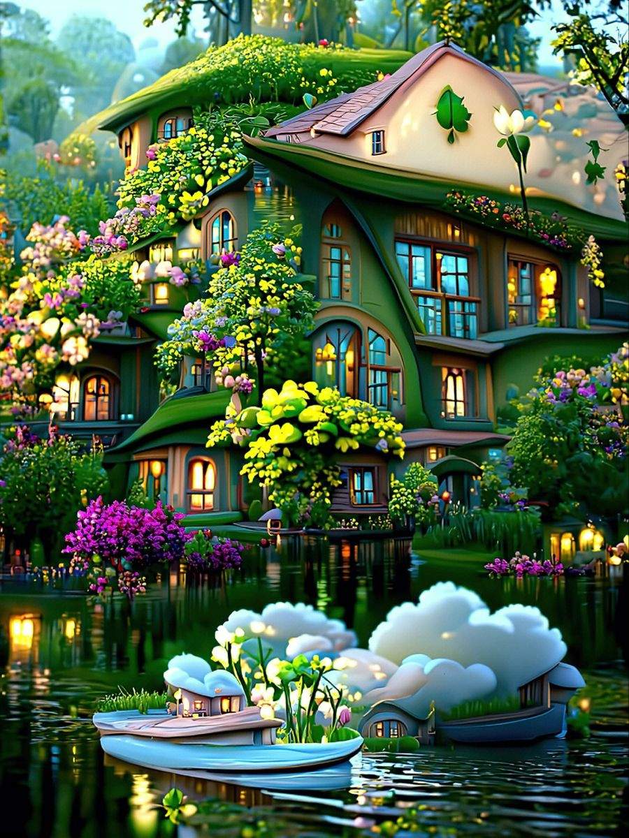 Solve House on the Pond jigsaw puzzle online with 192 pieces
