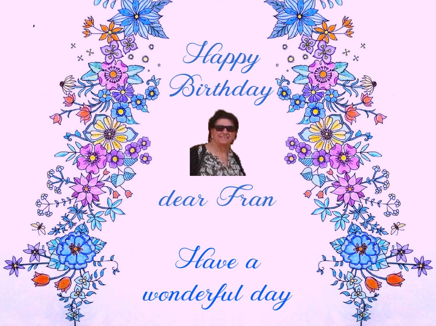 Solve Happy Birthday dear Fran (Francamia) jigsaw puzzle online with 12