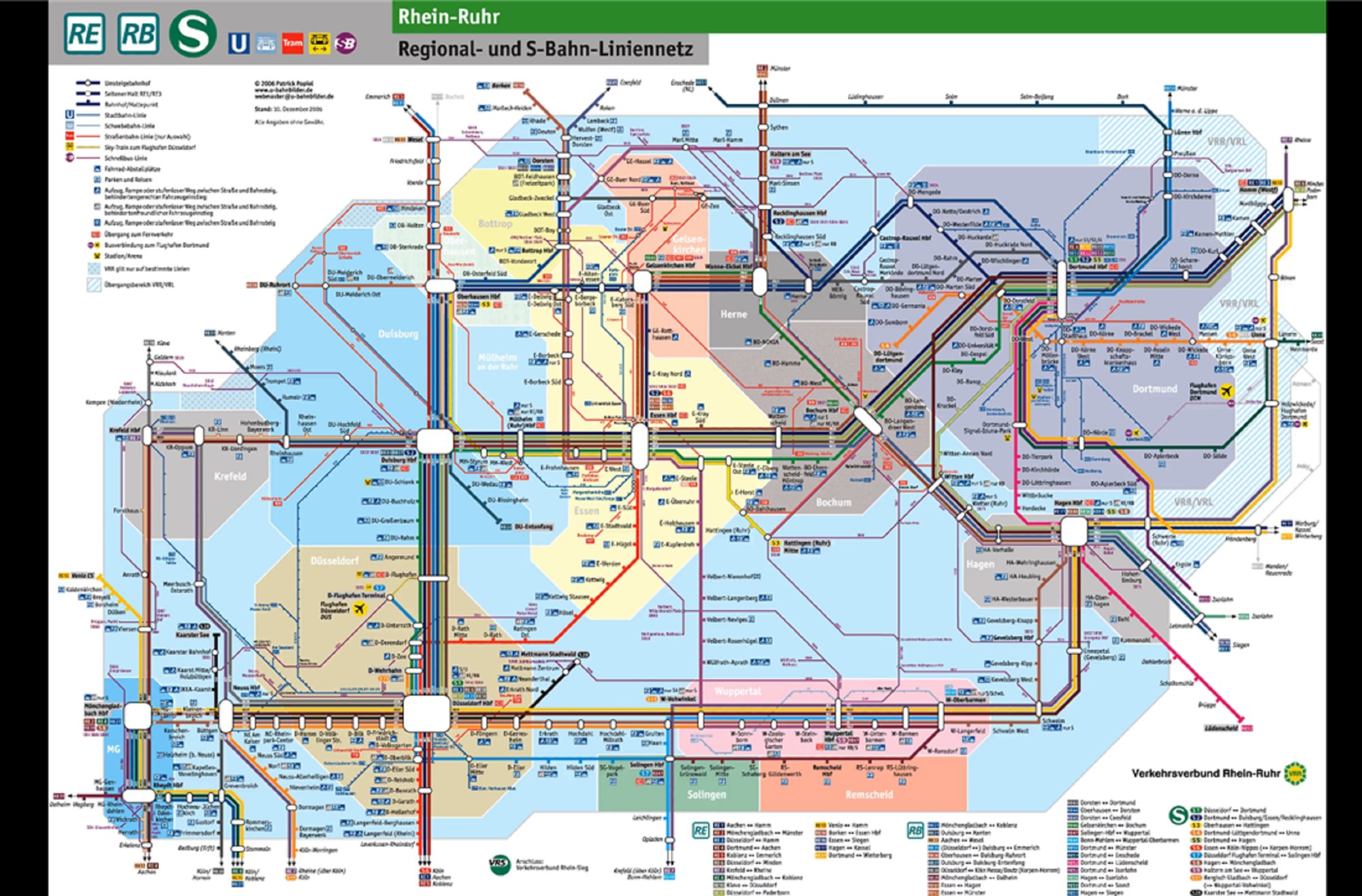 Solve Rhein Ruhr Rail Map jigsaw puzzle online with 600 pieces