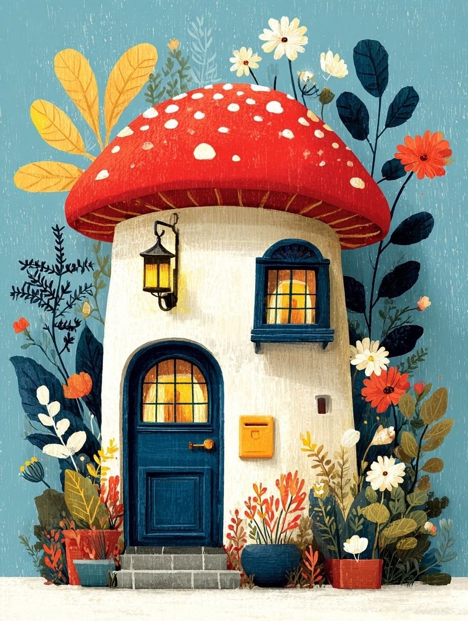 Solve Mushroom House jigsaw puzzle online with 88 pieces
