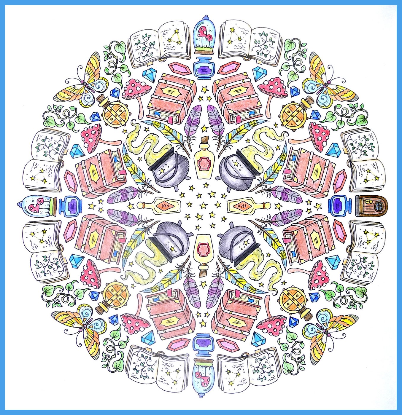 Solve Self colored drawings, from the book by Johanna Basford. jigsaw