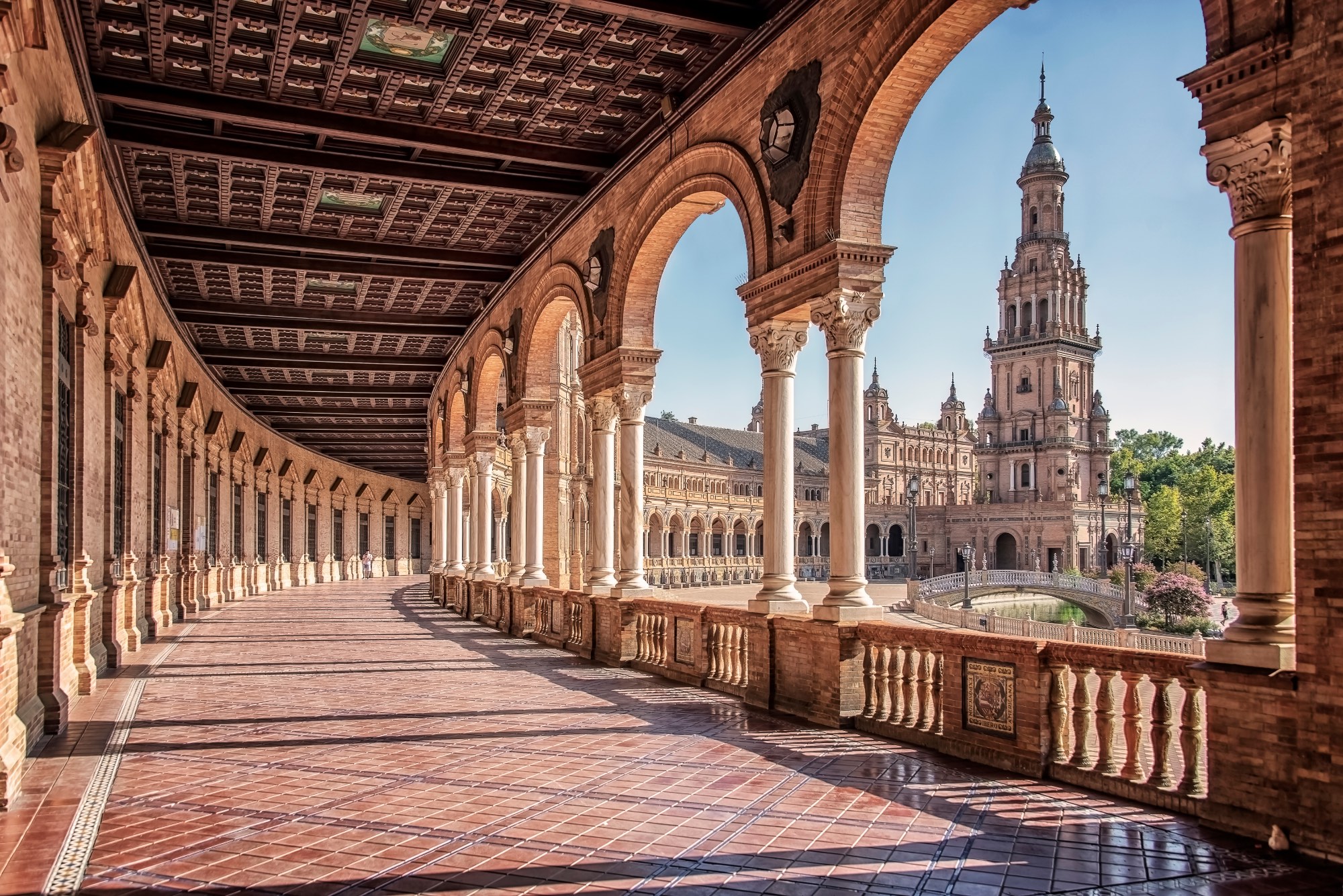 Solve Plaza de Espana, Seville, Andalusia, Spain jigsaw puzzle online
