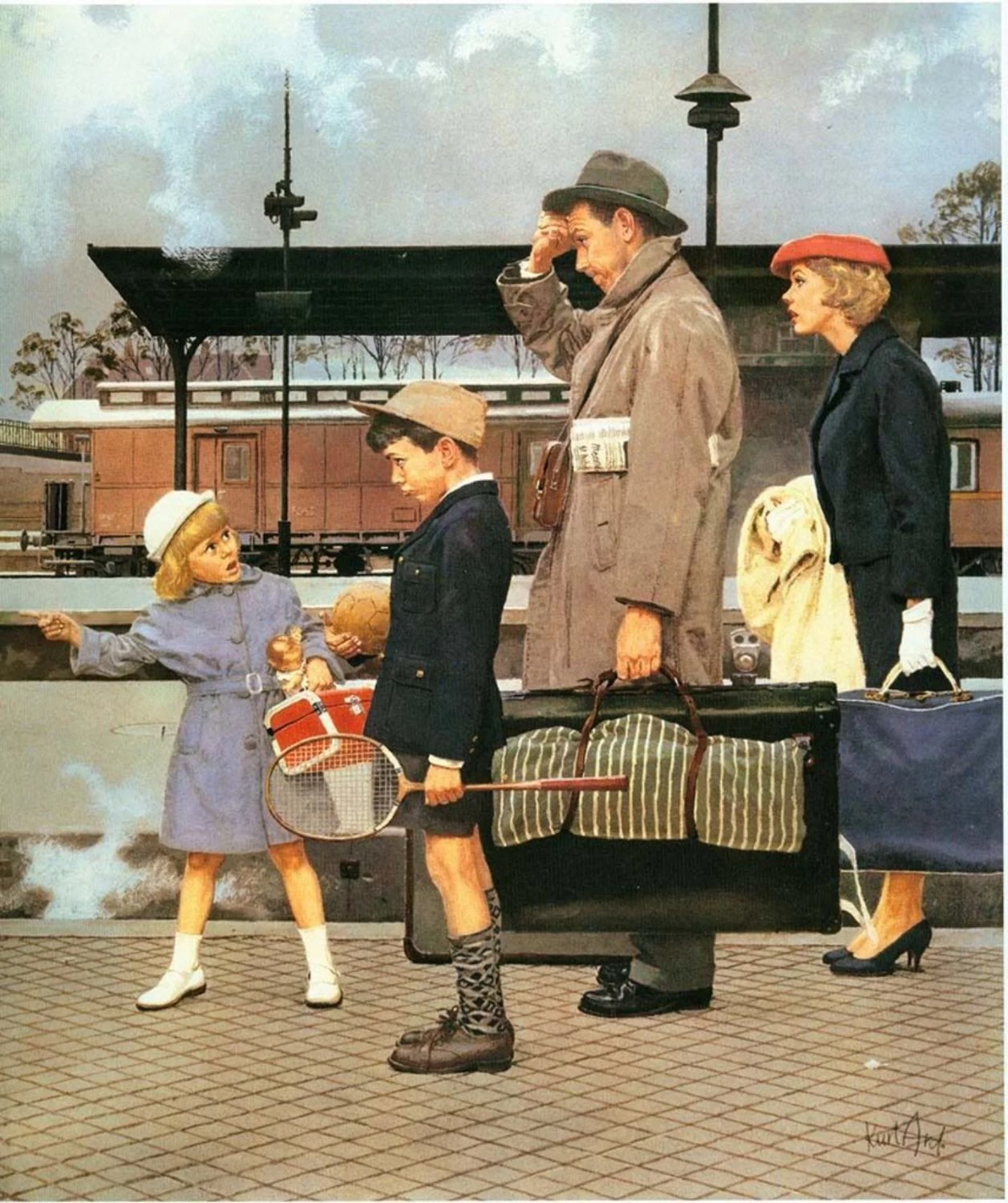 Solve Norman Rockwell jigsaw puzzle online with 195 pieces