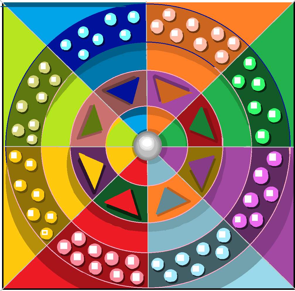 Solve Colorful Target jigsaw puzzle online with 100 pieces