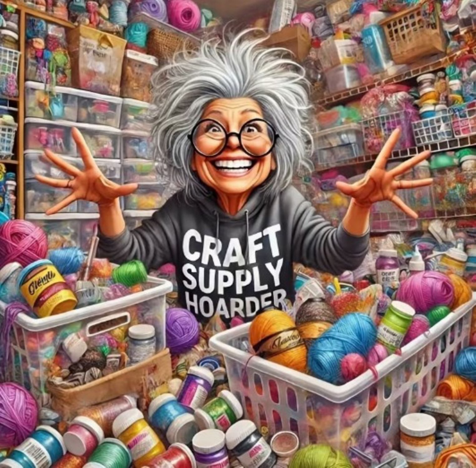 Solve Craft Supply Hoarder jigsaw puzzle online with 306 pieces
