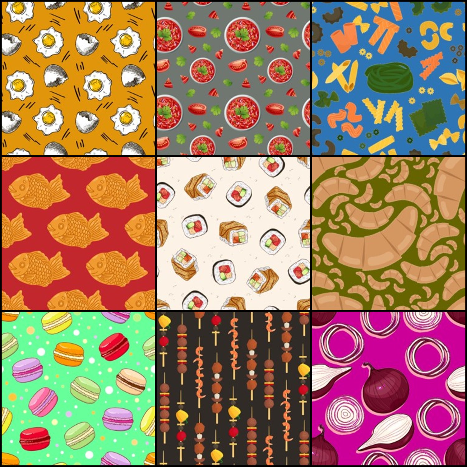 Soft Food Pattern Solve Food patterns 62 jigsaw puzzle online with 144 pieces