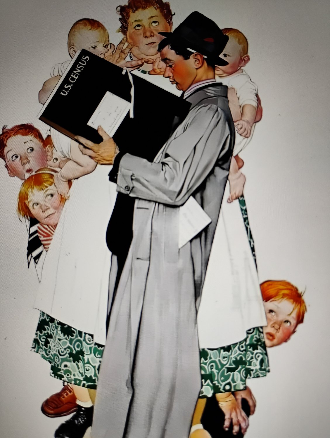 Solve Norman Rockwell jigsaw puzzle online with 63 pieces