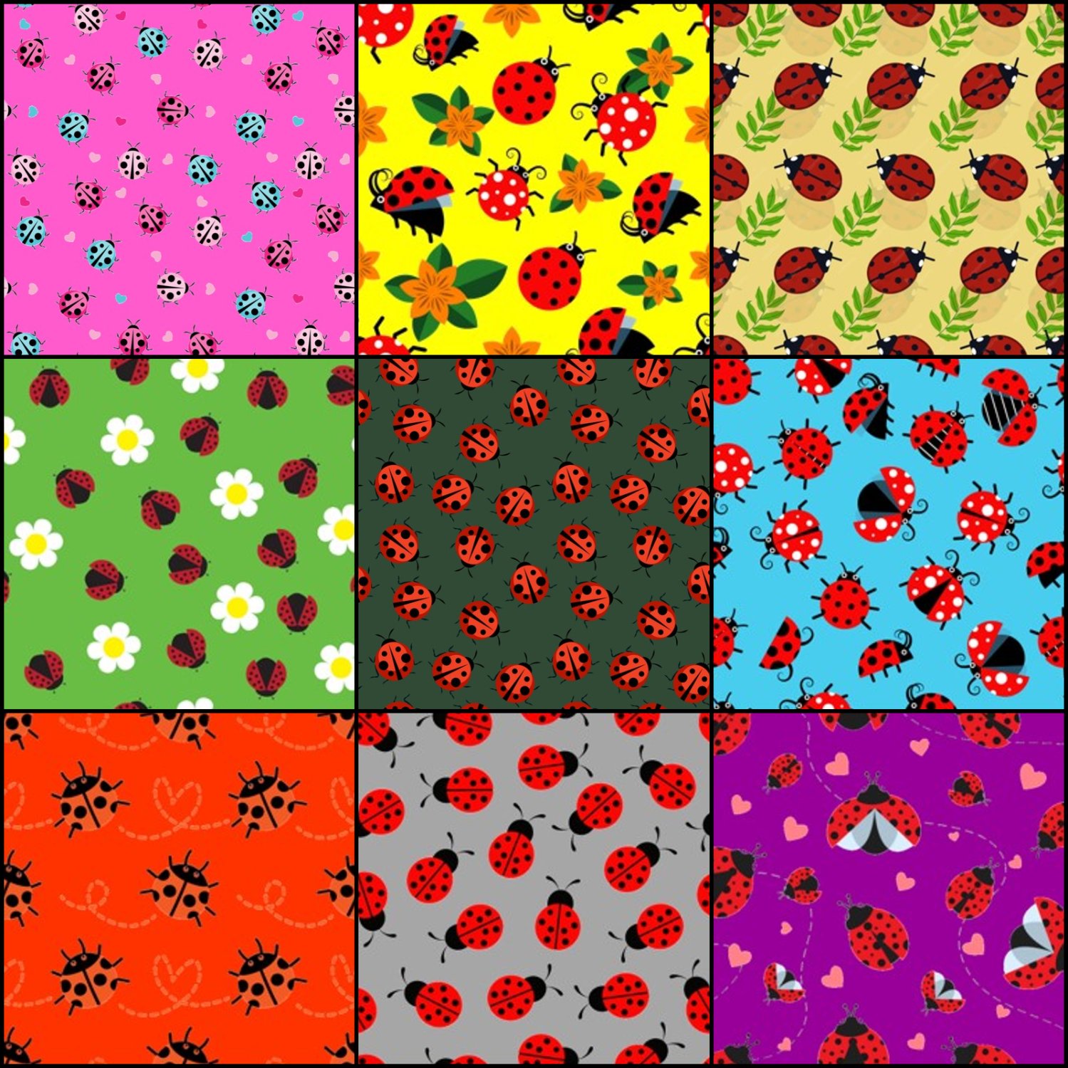 Solve Lady bug patterns 2 jigsaw puzzle online with 324 pieces