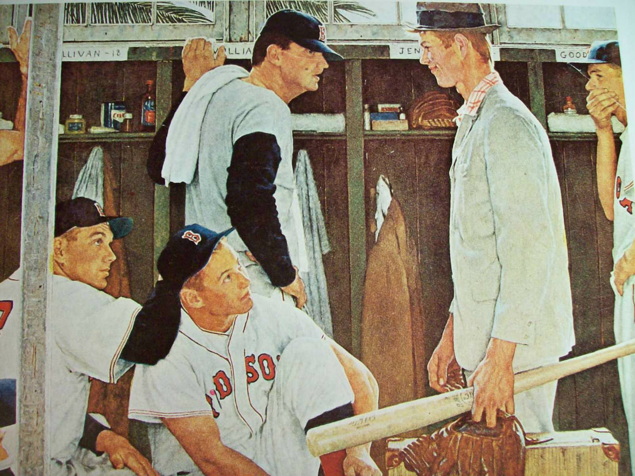 Solve Norman Rockwell - The Rookie jigsaw puzzle online with 130 pieces