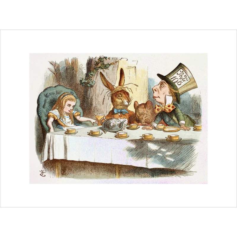 Solve The Mad Hatter's Tea Party jigsaw puzzle online with 49 pieces