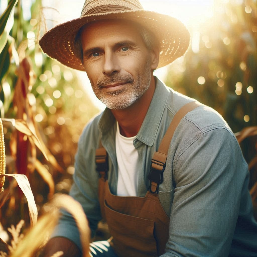 Solve Farmer jigsaw puzzle online with 49 pieces