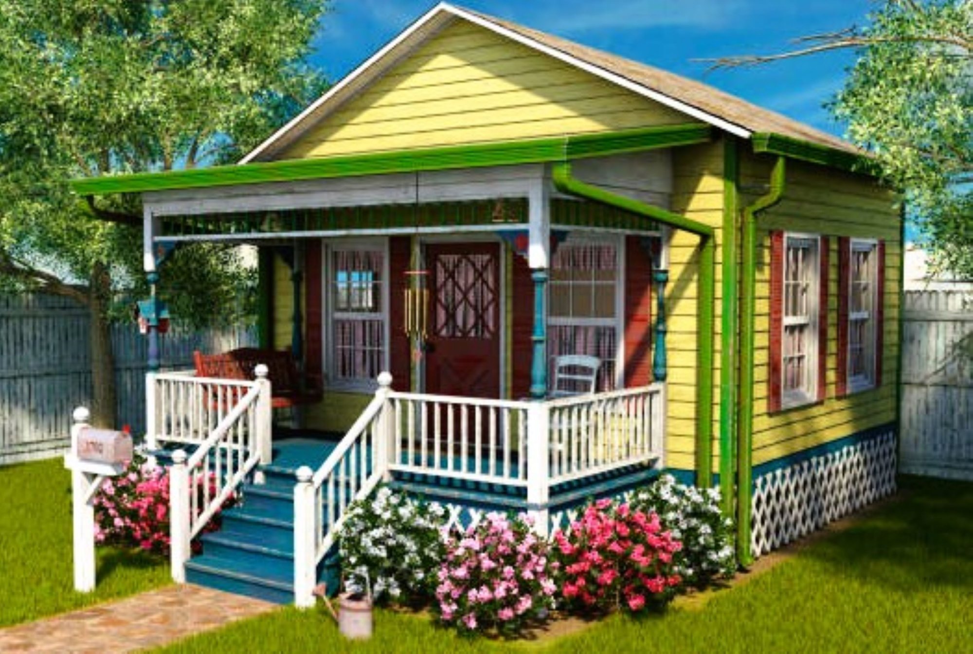 Solve Cottage Porch jigsaw puzzle online with 600 pieces