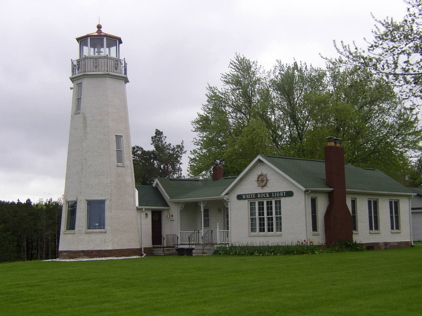 White Rocks In Michigan Solve White Rock Memorial Light, Lake Huron, White Rock, MI jigsaw ...