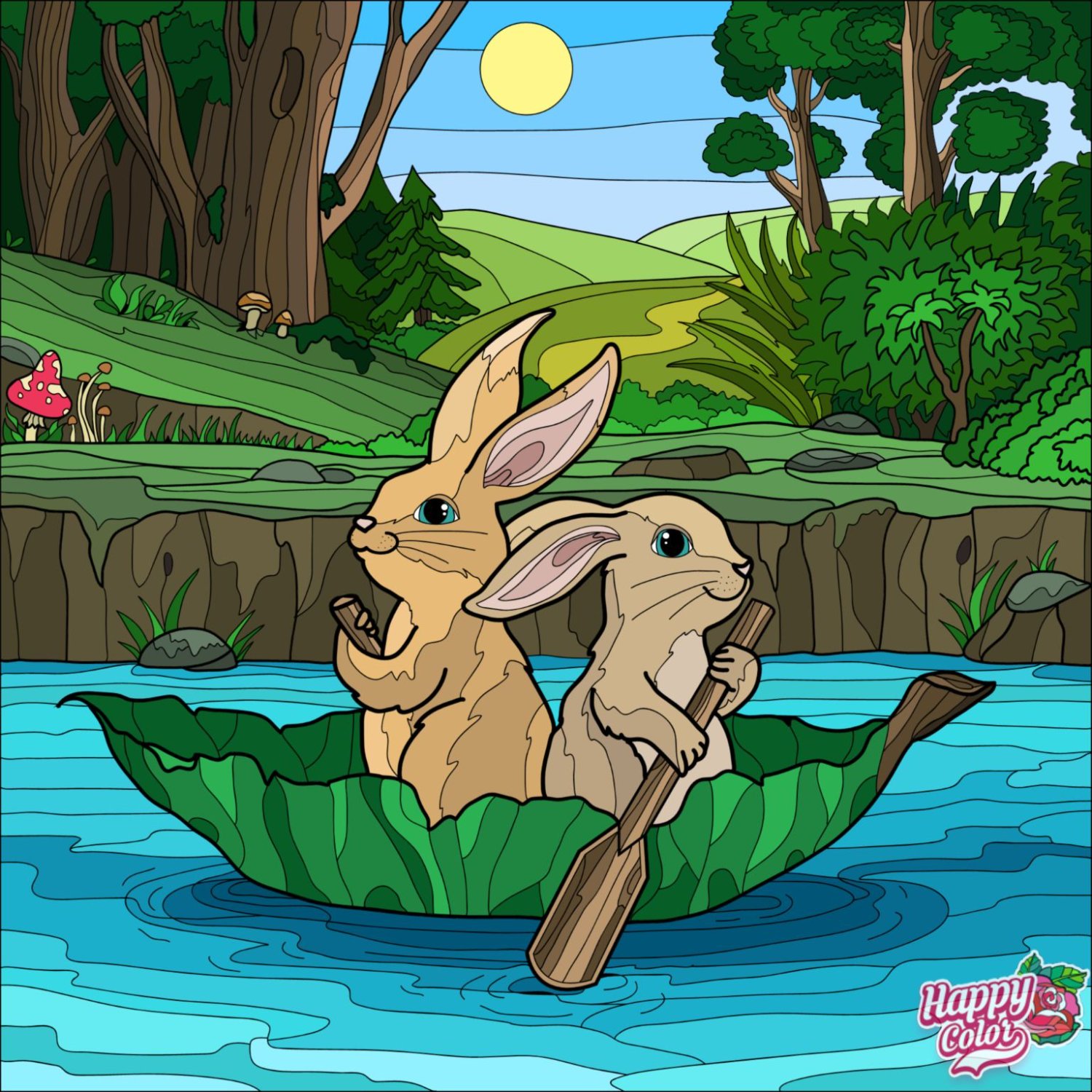 Solve PUZZLE - Two Rabbits In A Pod jigsaw puzzle online with 600 pieces