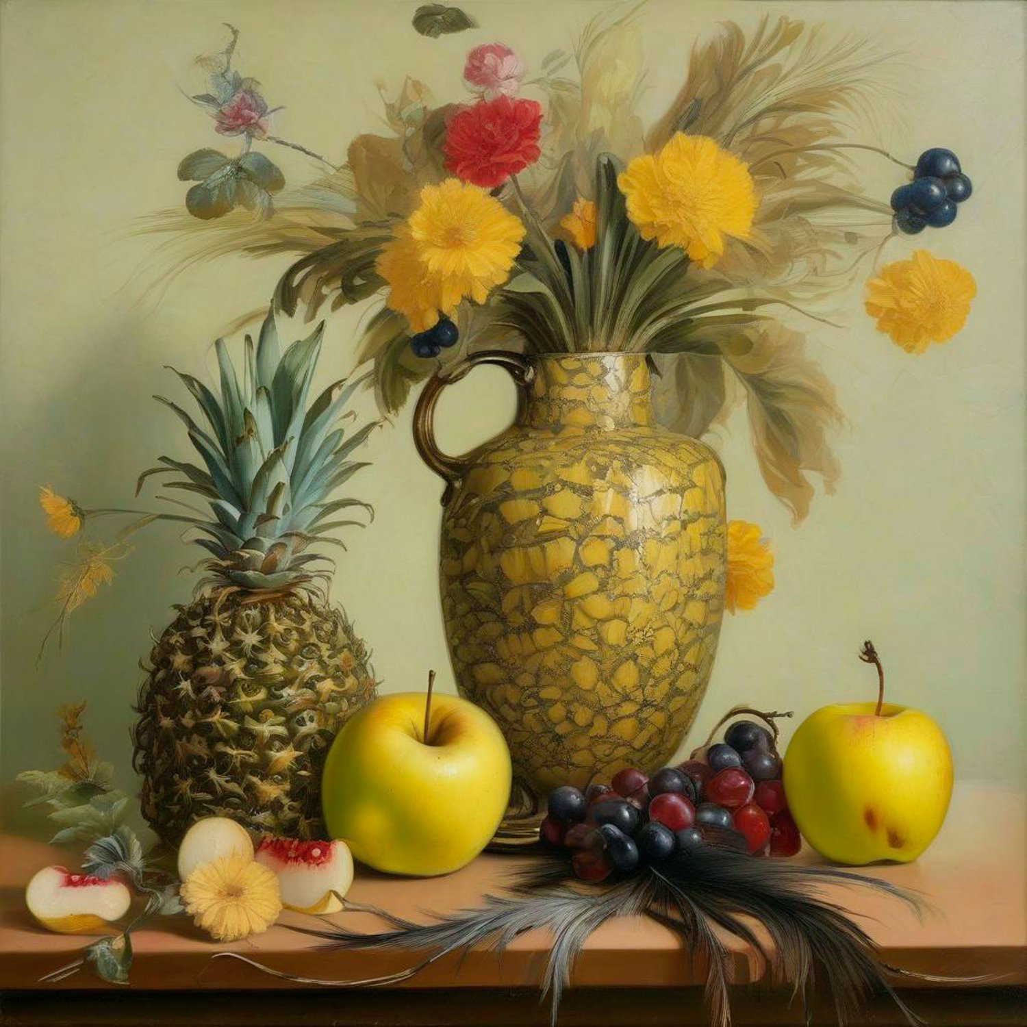 Solve Still life with de Granville and pineapple jigsaw puzzle