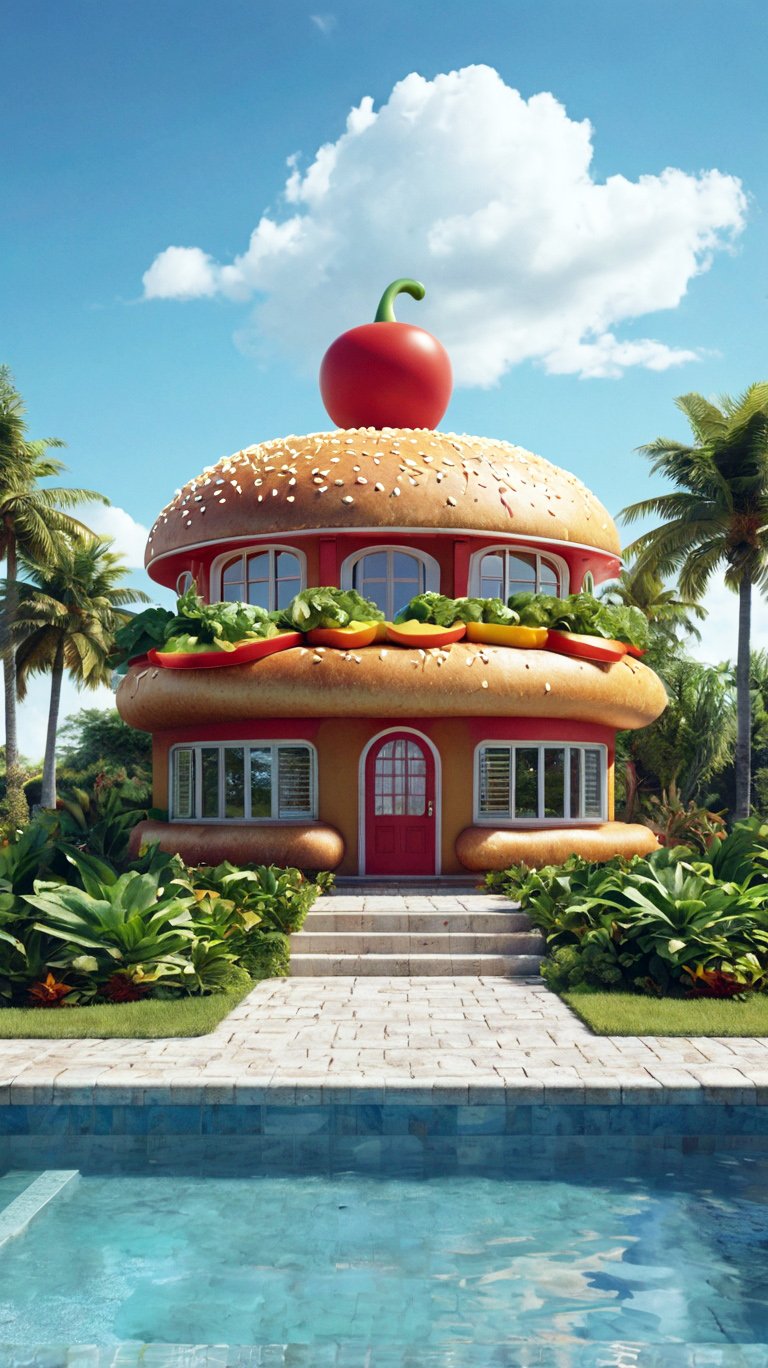 Solve Residential building in the shape of an oversized hamburger ...