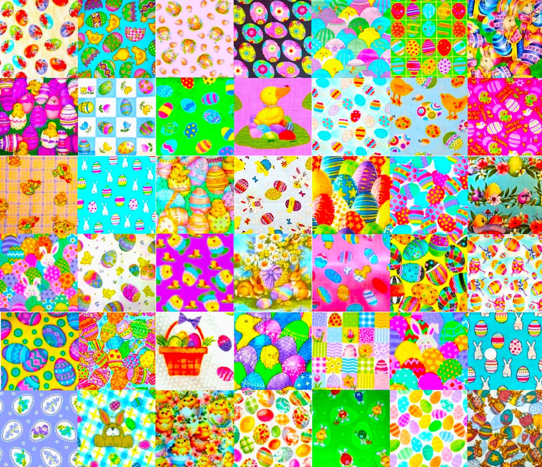 Solve PATCHWORK EASTER EGGS jigsaw puzzle online with 143 pieces