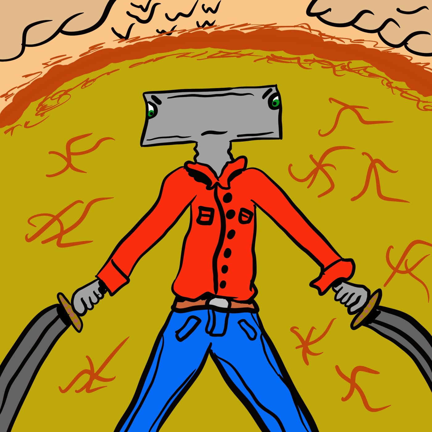 Solve Mutant Hammerhead Shark Comes to Battle at Sunrise jigsaw puzzle