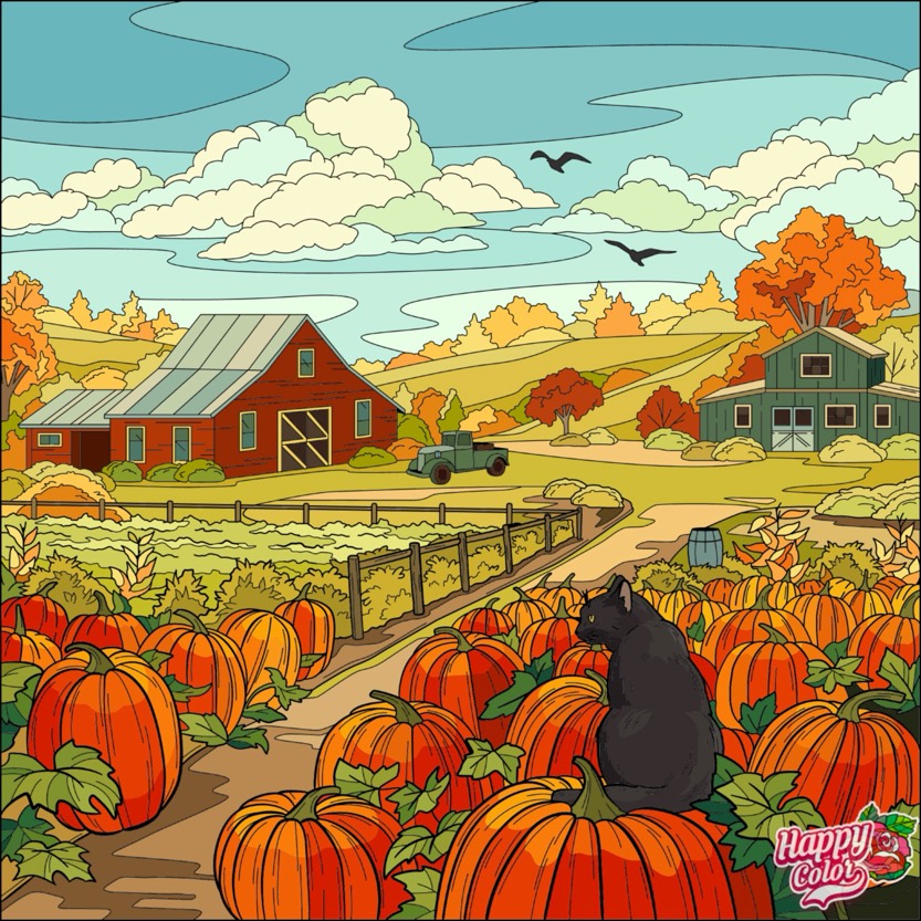 Solve Pumpkin Patch jigsaw puzzle online with 25 pieces