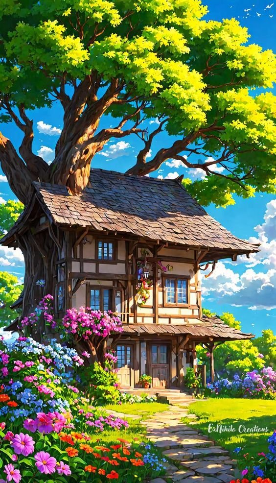 Solve Tree House. jigsaw puzzle online with 66 pieces