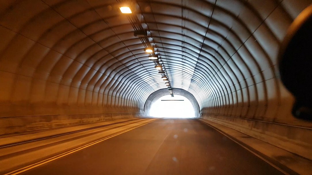 Solve Driving Through the Eiksund Tunnel 4 jigsaw puzzle online with 15