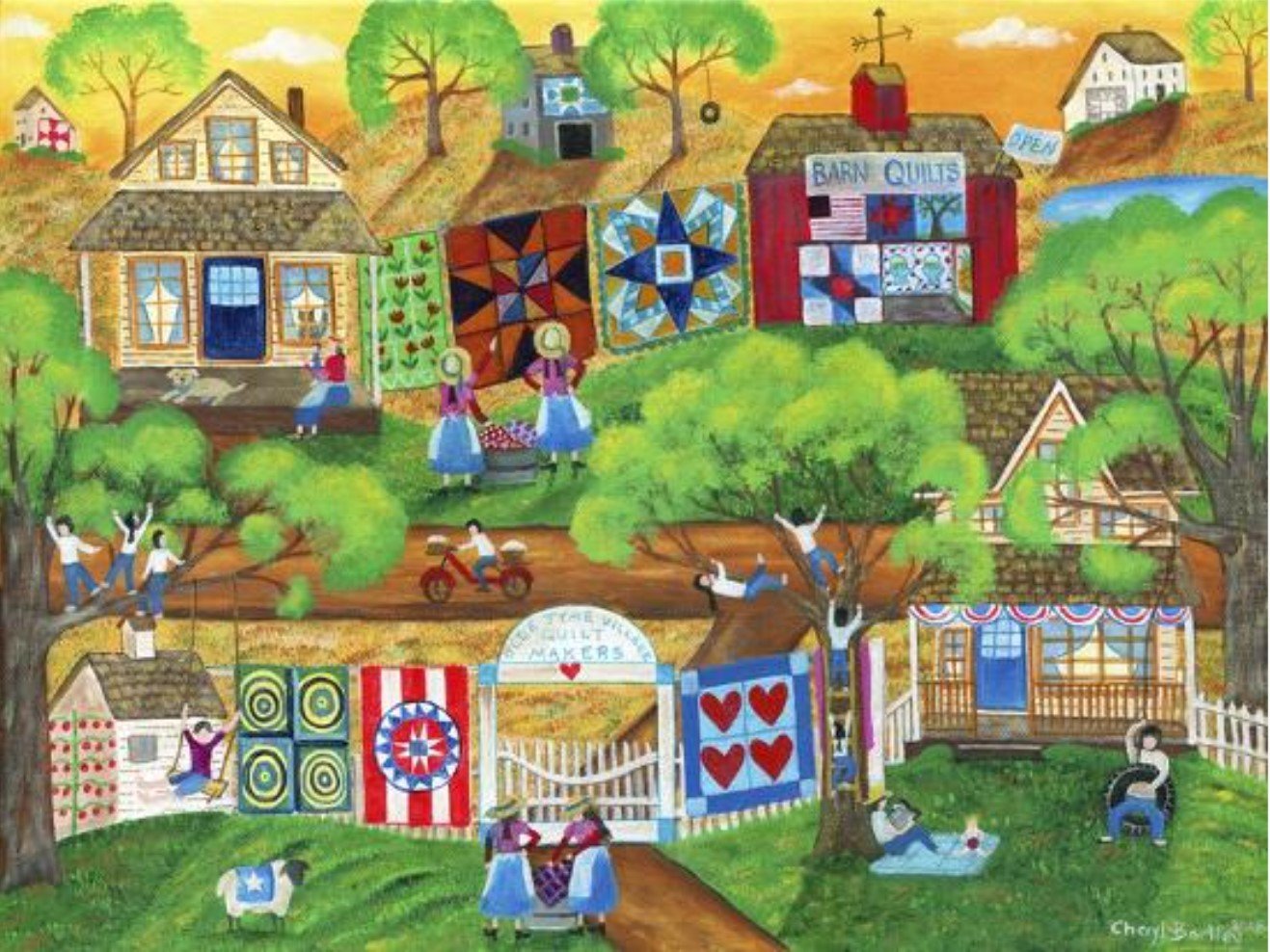Solve Olde Tyme Village Quilt Maker (expands to 357 pieces) jigsaw