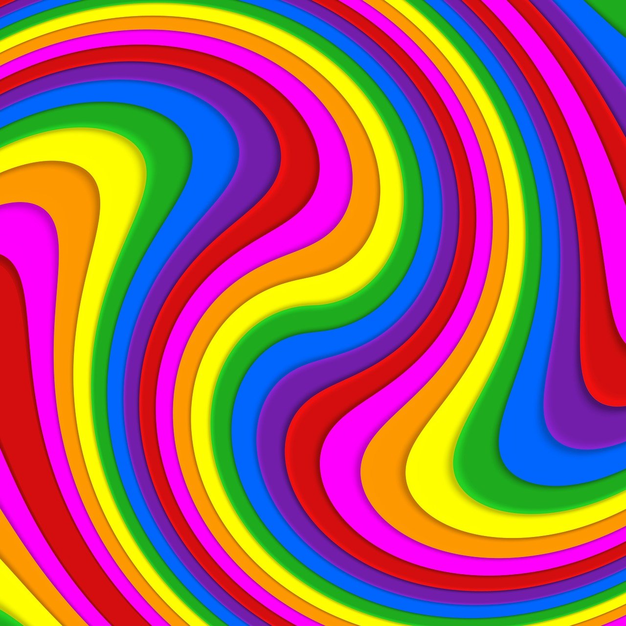 Solve Wavy rainbow jigsaw puzzle online with 100 pieces