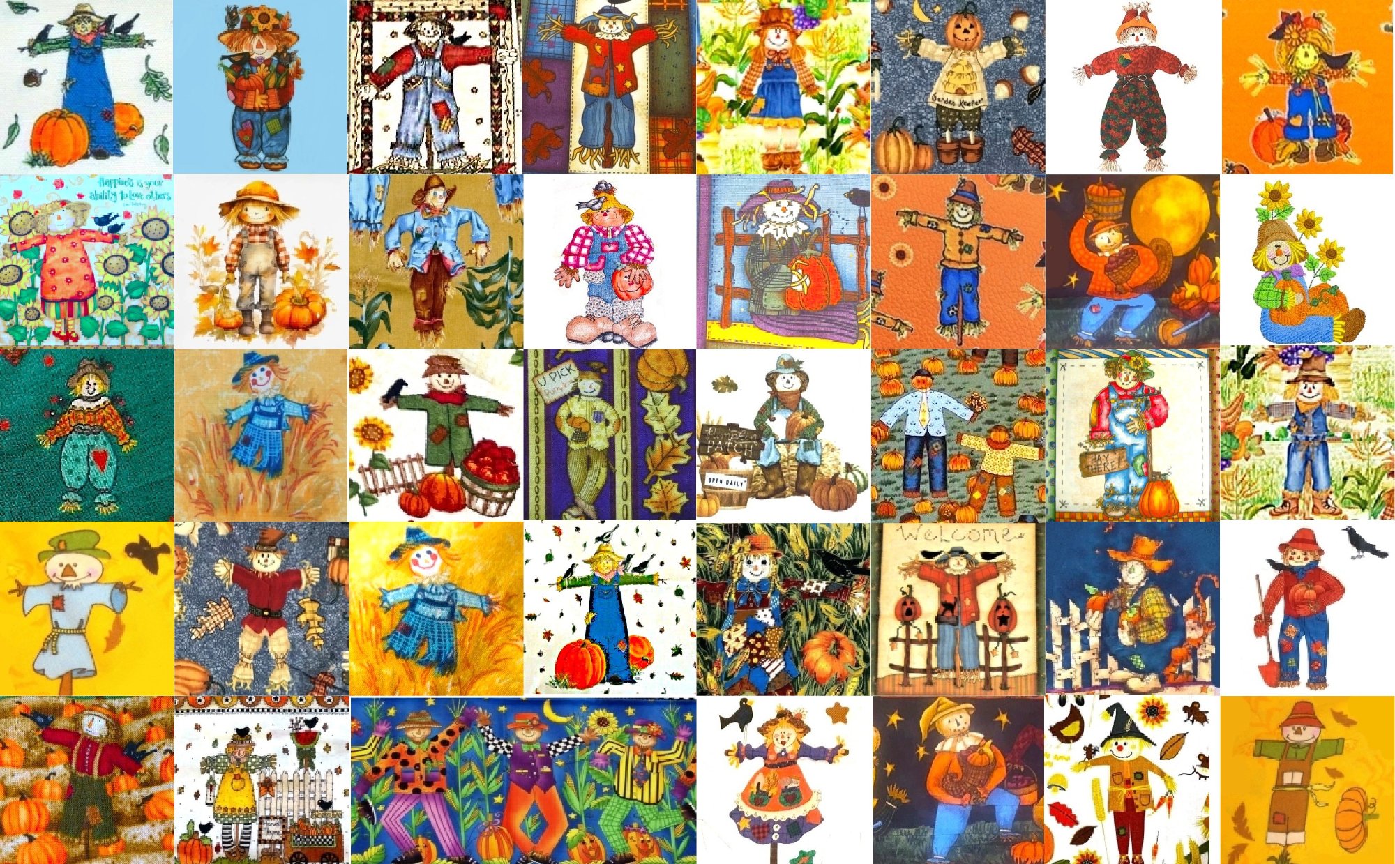 Jigsaw Puzzle 345 pieces PATCHWORK SCARECROWS Jigidi Jigsaw Puzzle 345 pieces PATCHWORK SCARECROWS Jigidi