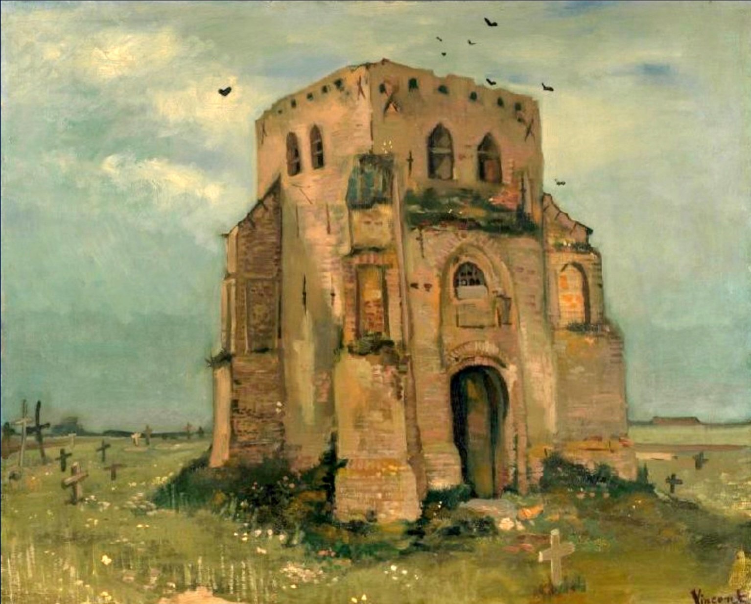 Solve The Old Church Tower at Nuenen, May-June 1885 (oil on canvas ...