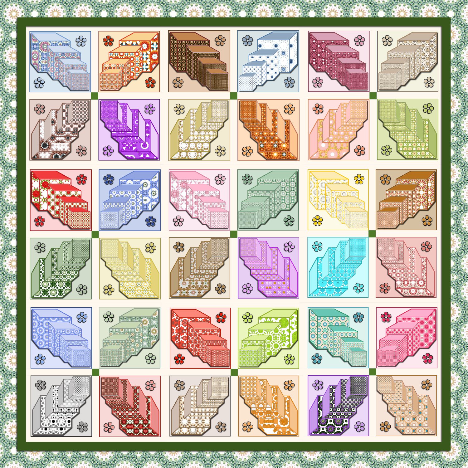 Solve stacking boxes jigsaw puzzle online with 121 pieces