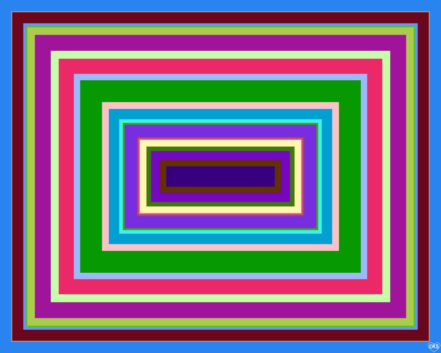 Solve Concentric Rectangles!! ~ M jigsaw puzzle online with 99 pieces
