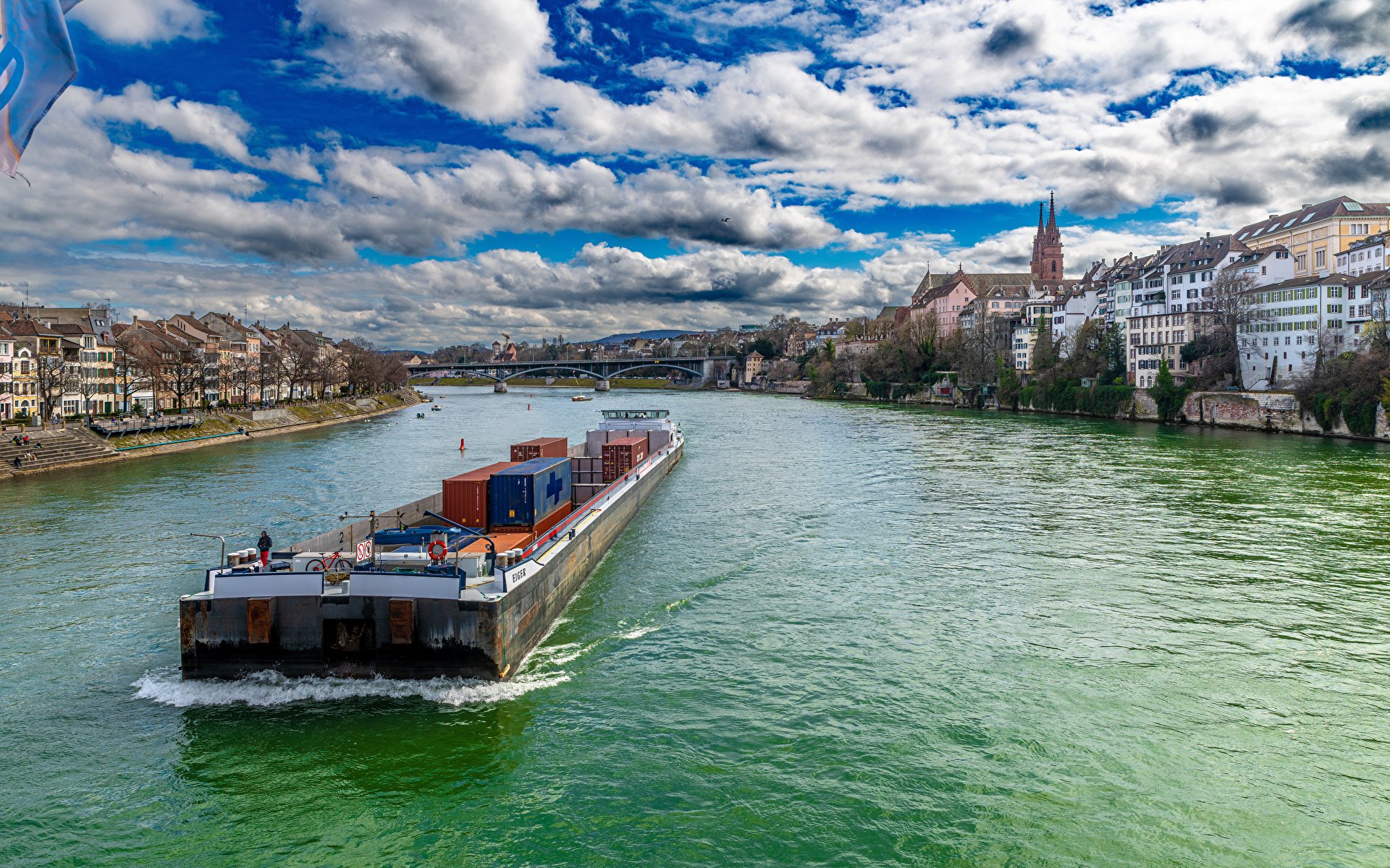 Riverfloaten Basel Solve Switzerland_Basel_Riverboat jigsaw puzzle online with 160 pieces
