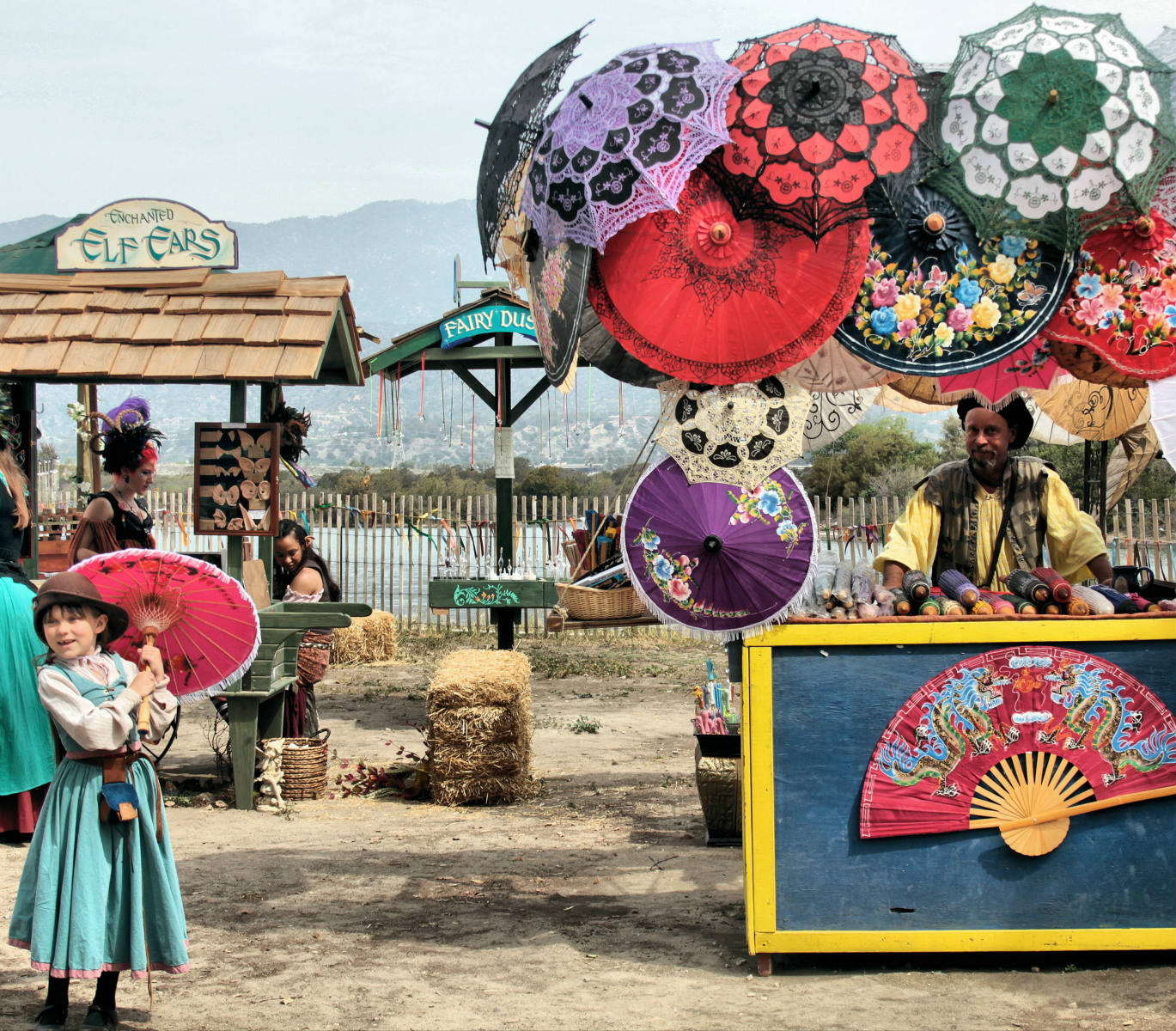 Solve Ren Faire umbrellas jigsaw puzzle online with 460 pieces