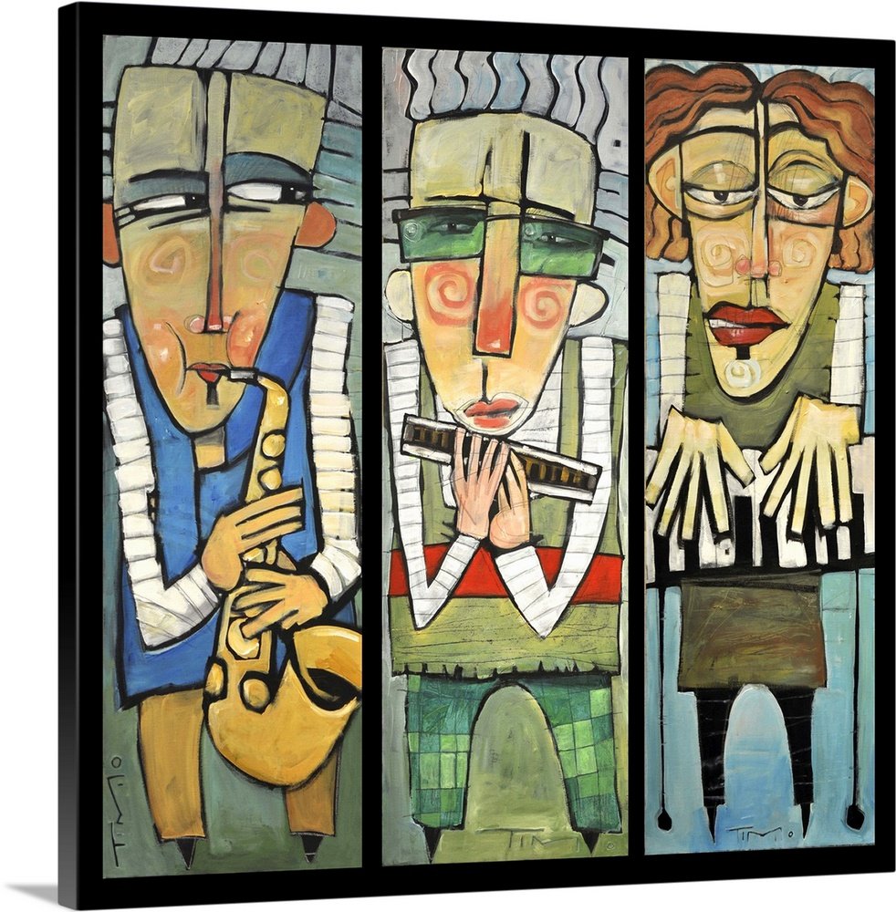 Solver Trio Solve Jazz-Trio jigsaw puzzle online with 256 pieces