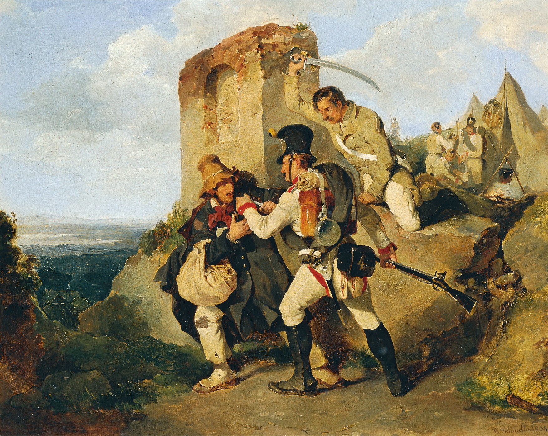 Solve Carl Schindler (Austrian, 1821–1842), Die Gefangennahme des ...
