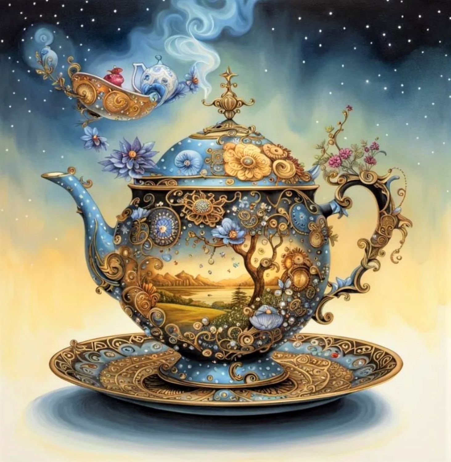 Solve Teapot of Time jigsaw puzzle online with 600 pieces