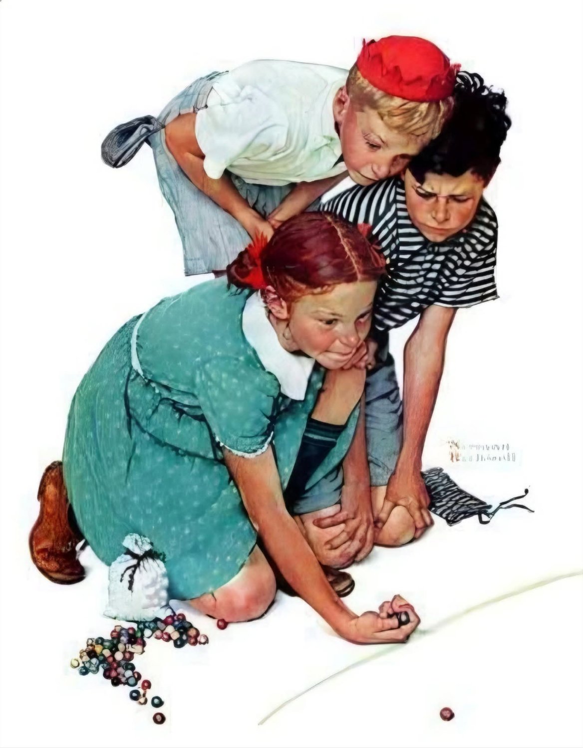 Solve Norman Rockwell jigsaw puzzle online with 63 pieces