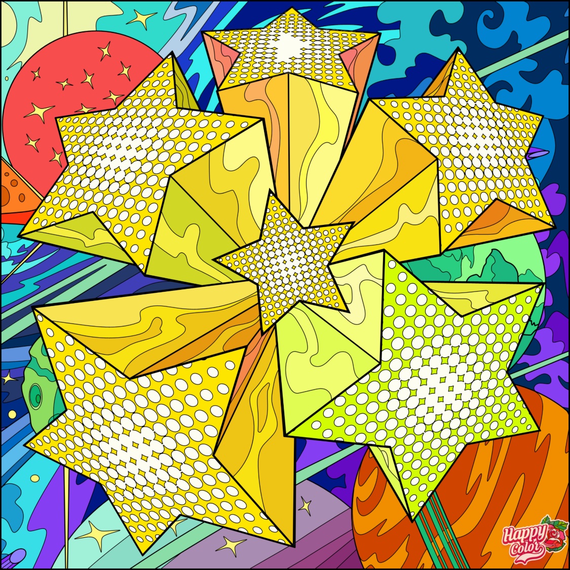 Solve Stars jigsaw puzzle online with 9 pieces
