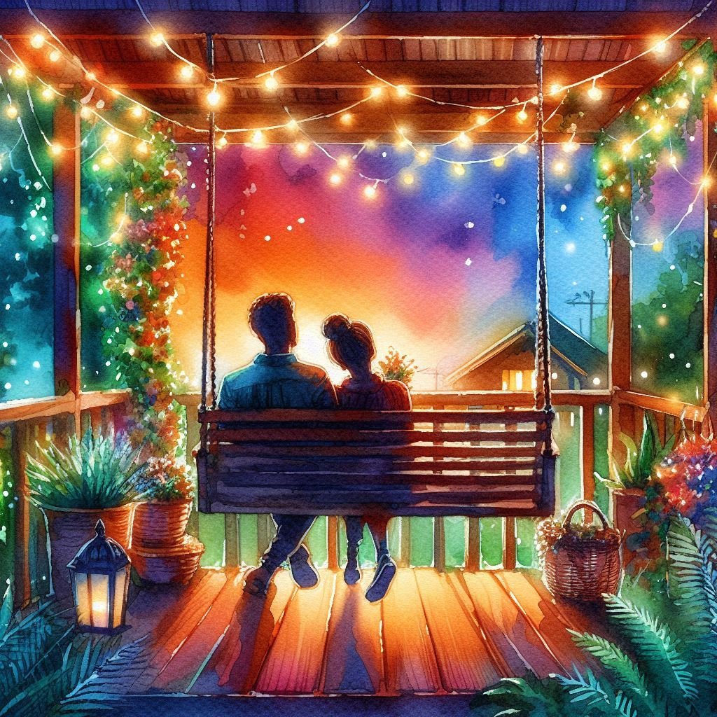 Solve On our front porch swing (resizable 9 tot 306 pieces) jigsaw ...