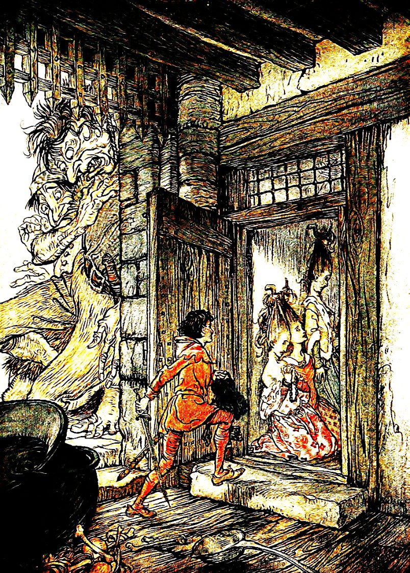 Solve SOME MORE ARTHUR RACKHAM - 3 OF 4 jigsaw puzzle online with 12 pieces