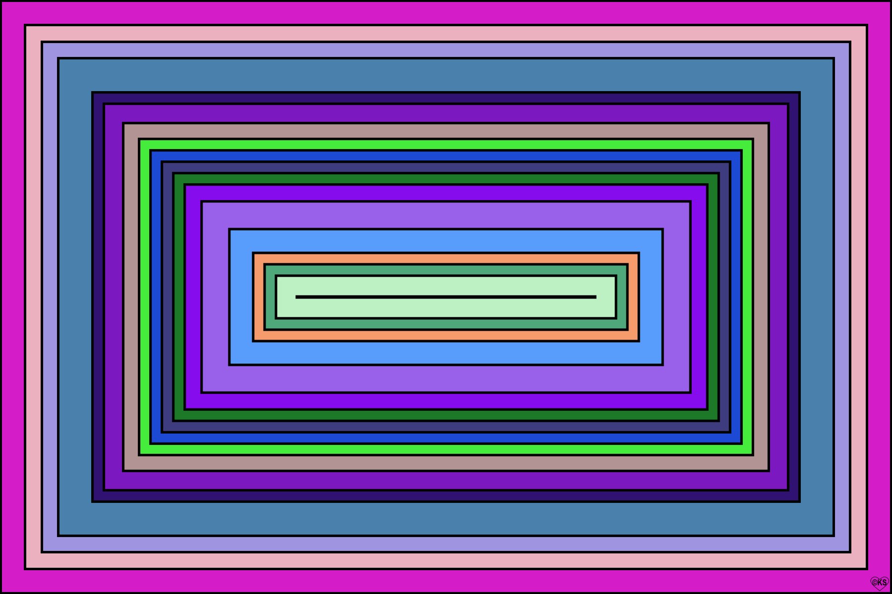Solve Concentric Rectangles!! ~ M jigsaw puzzle online with 96 pieces