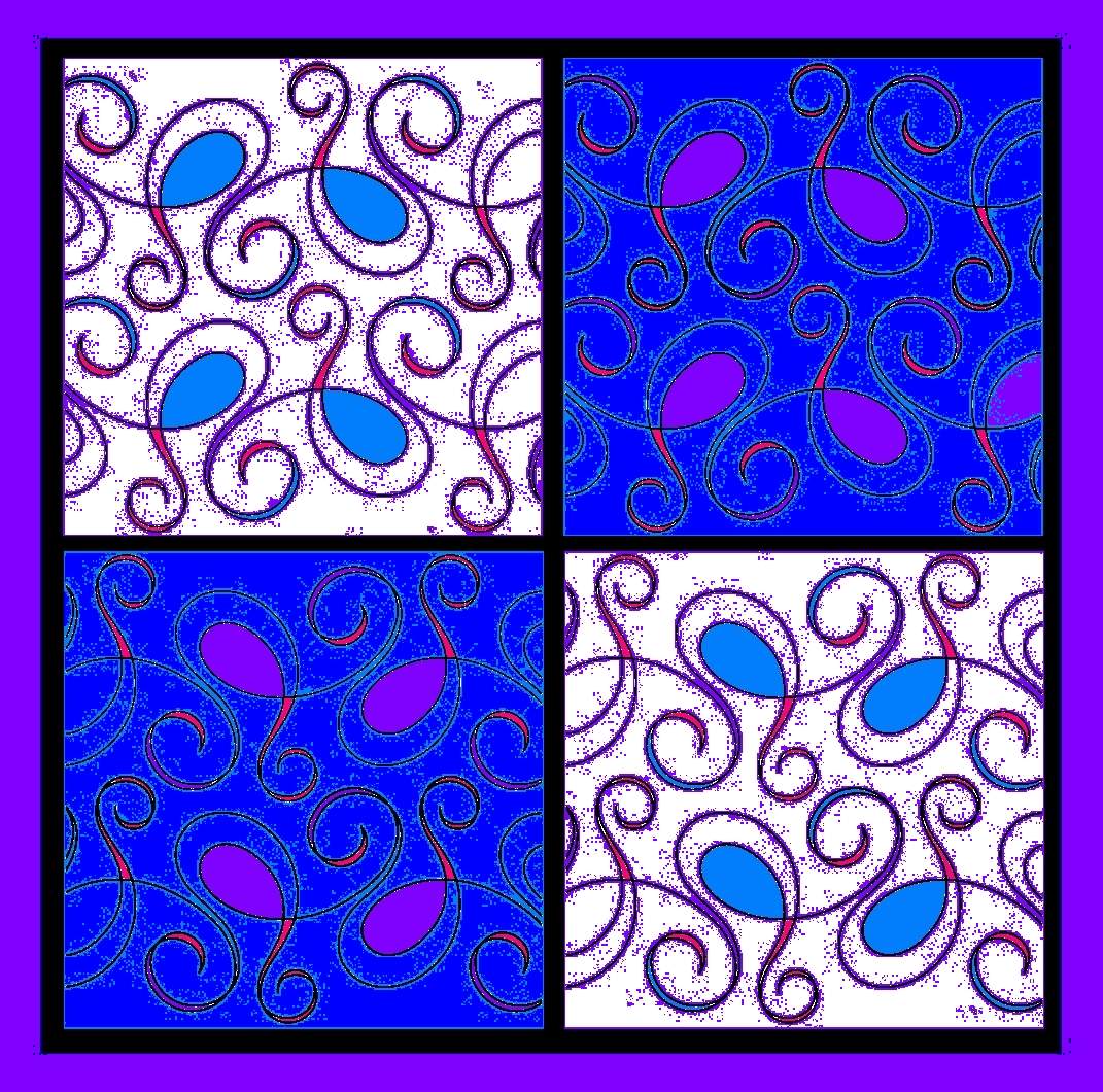 Computerized Tiles Solve Computerized Tile Art jigsaw puzzle online with 121 pieces