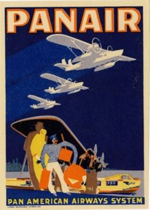 AIRLINES PAN AMERICAN INDIA ORIENT Rjwr-POSTER HQ 50x70cm d'une AFFICHE