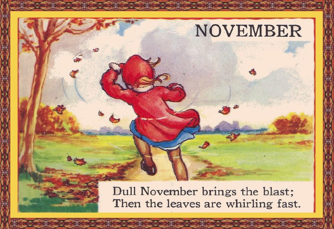 November Short Rymes Jigsaw Puzzle | 48 pieces | November Poem Children's Book of Rhymes ...